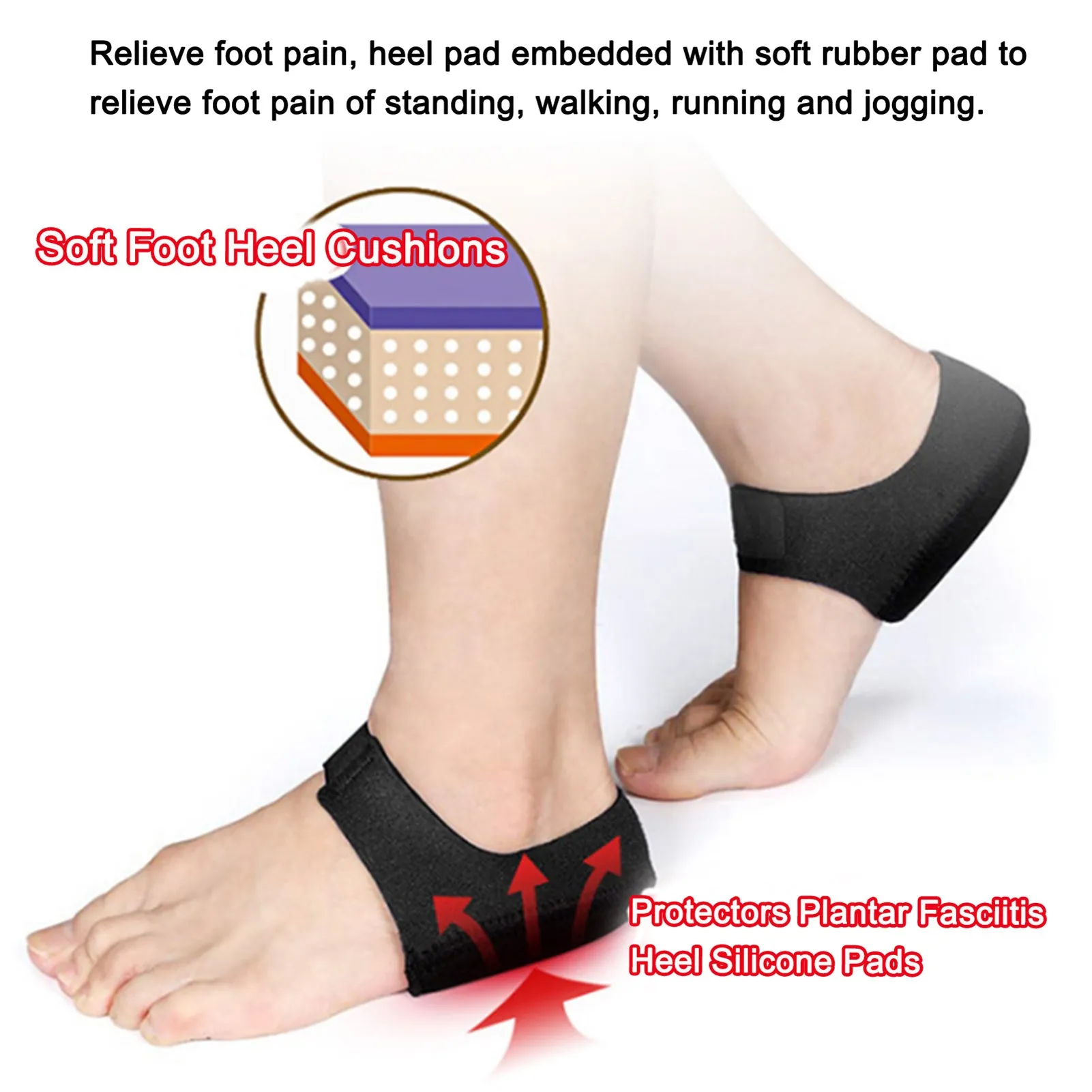 1 Pair Silicone Heel Protectors