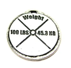 100 Lb Weight Genuine American Pewter Charm