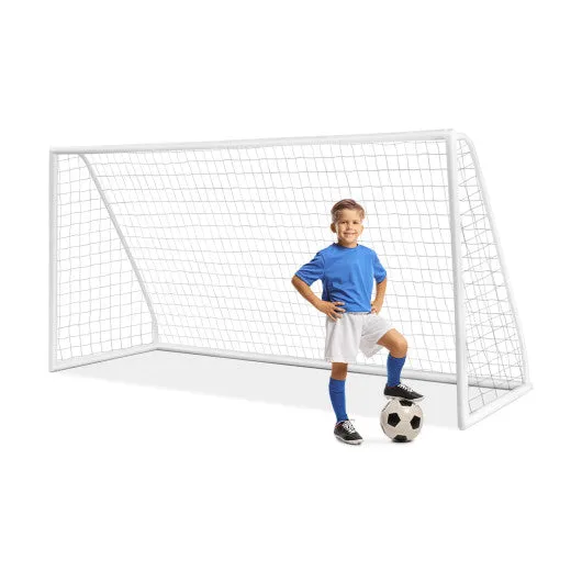 12 x 6 Feet Soccer Goal with Strong PVC Frame and High-Strength Netting