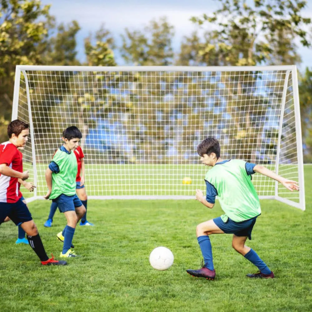 12 x 6 Feet Soccer Goal with Strong PVC Frame and High-Strength Netting