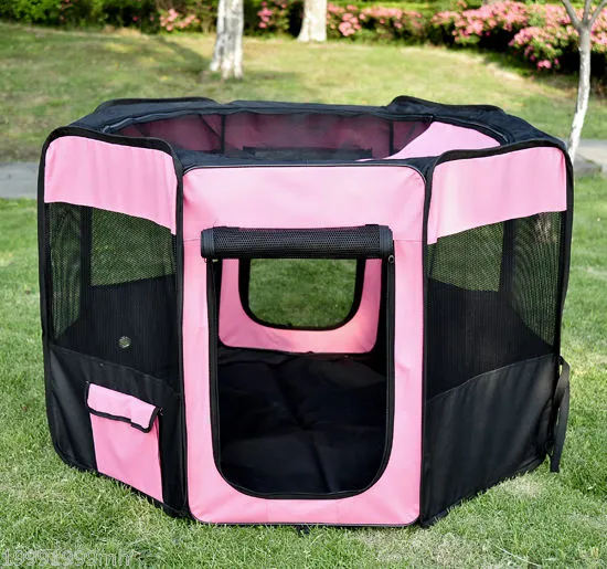 46-inch Portable Pet Playpen Soft Exercise Puppy Dog Pen