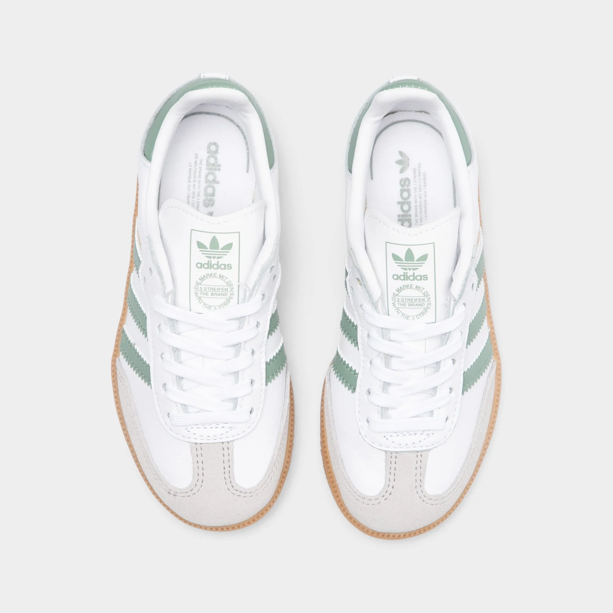 adidas Children's Samba OG Footwear White / Silver Green - Gum