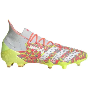 Adidas Predator Freak . 1 FG - CLEAR GREY/FTWR WHITE/SOLAR YELLOW