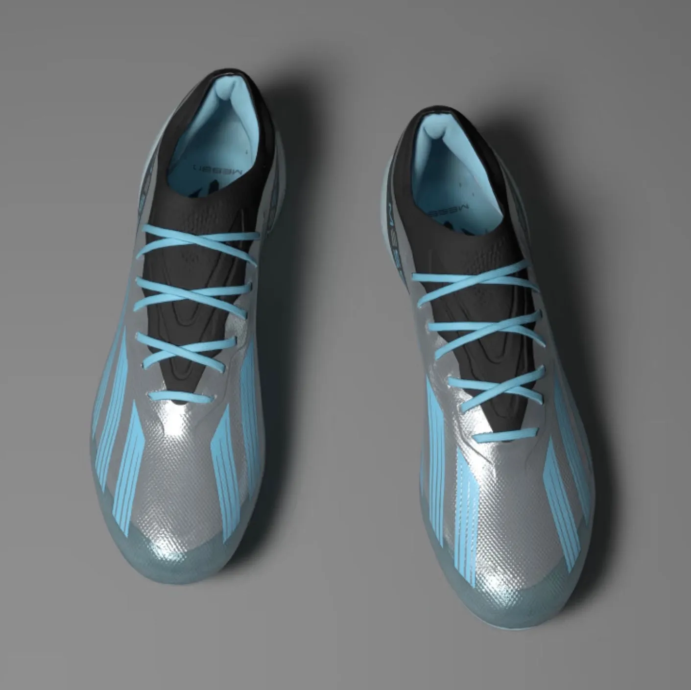 adidas X CrazyFast Messi.1 Firm Ground Soccer Cleats IE4079 Silver/Blue/Black