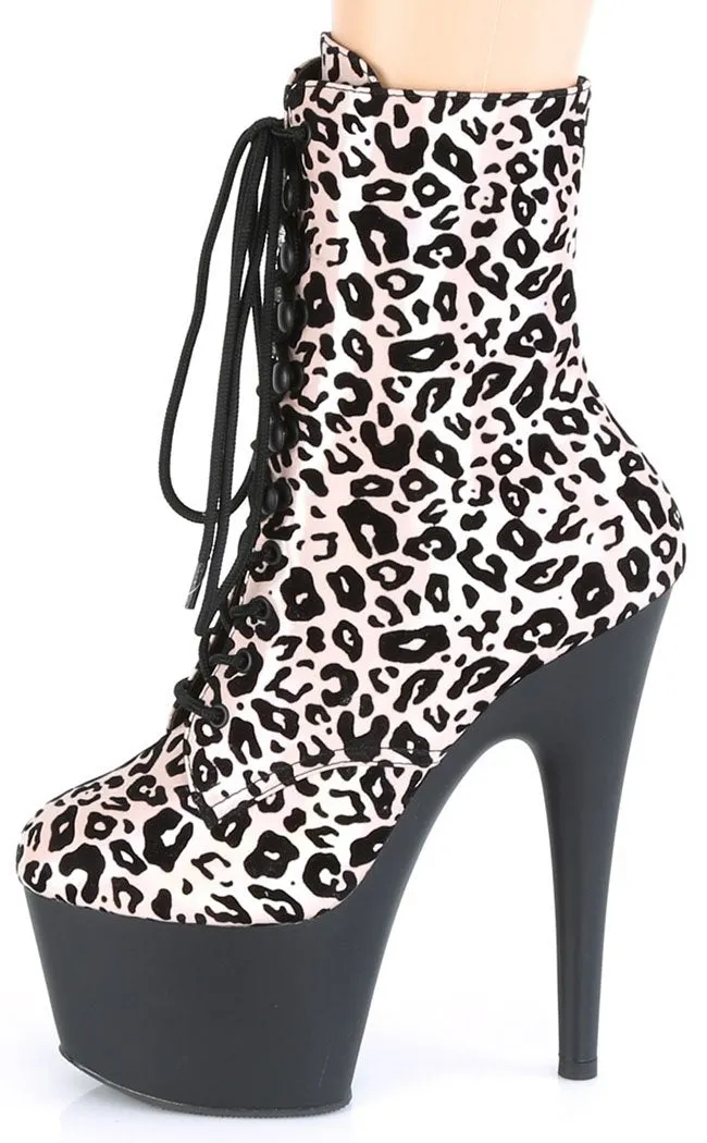 ADORE-1020LP Pink Metallic Leopard Ankle Boots