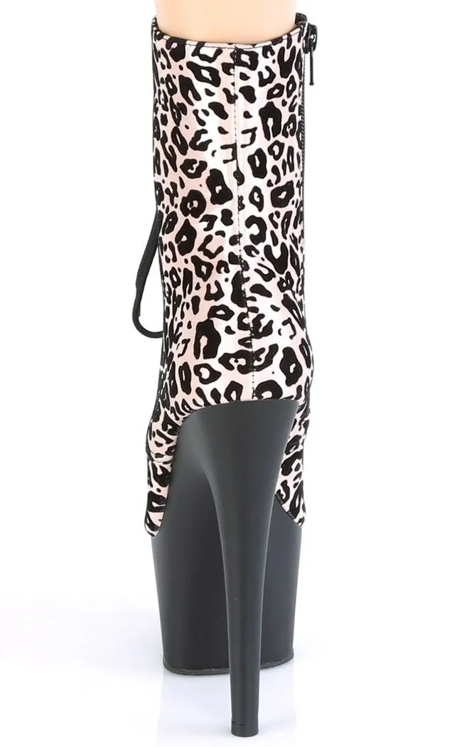 ADORE-1020LP Pink Metallic Leopard Ankle Boots