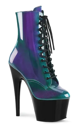 ADORE-1020SHG Purple & Green Hologram Ankle Boots