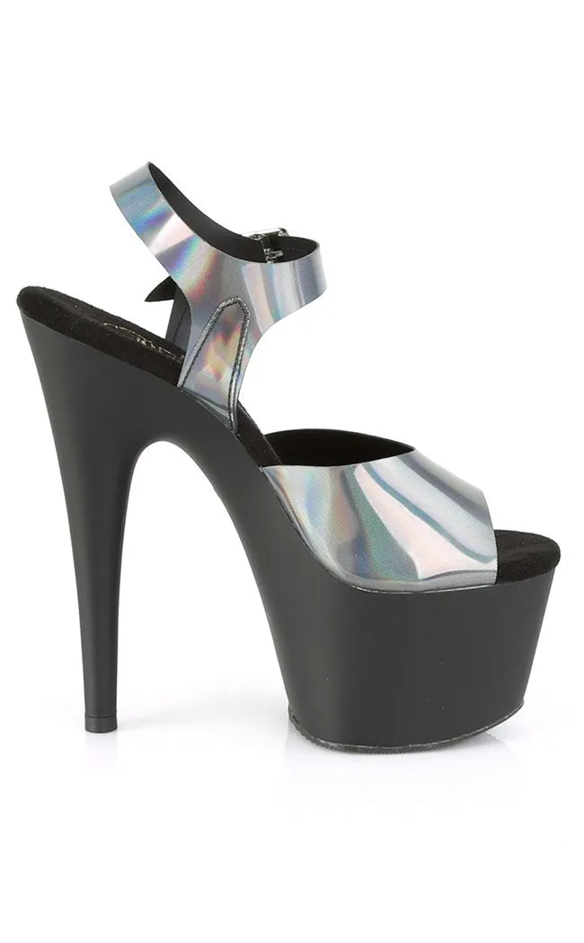 ADORE-708N-DT Black & Holo Platform Heels