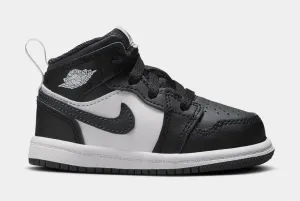 Air Jordan 1 Mid Infant Todldler Lifestyle Shoes (Black/Off Noir/Summit White)