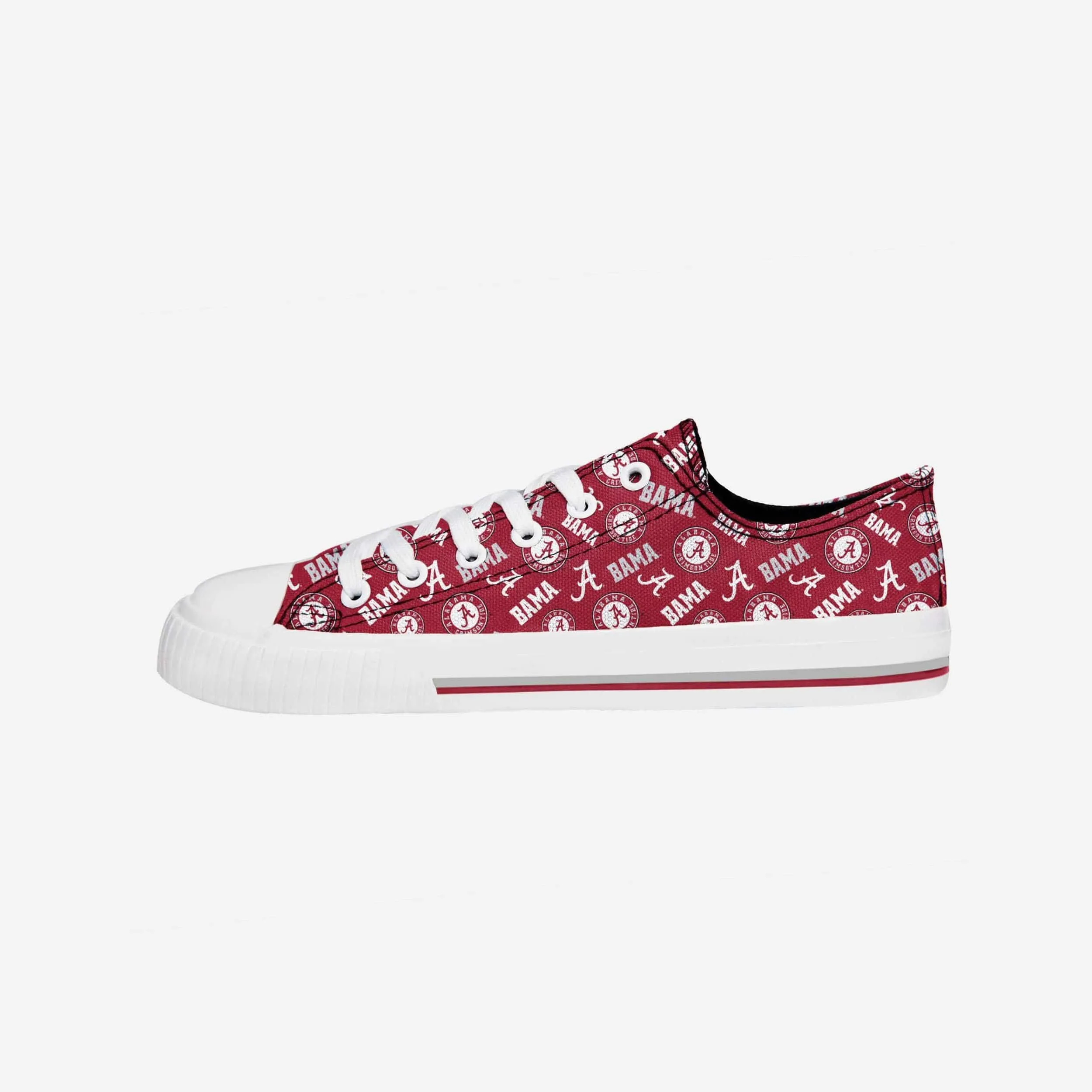 Alabama Crimson Tide Womens Original Low Top Repeat Print Canvas Shoe