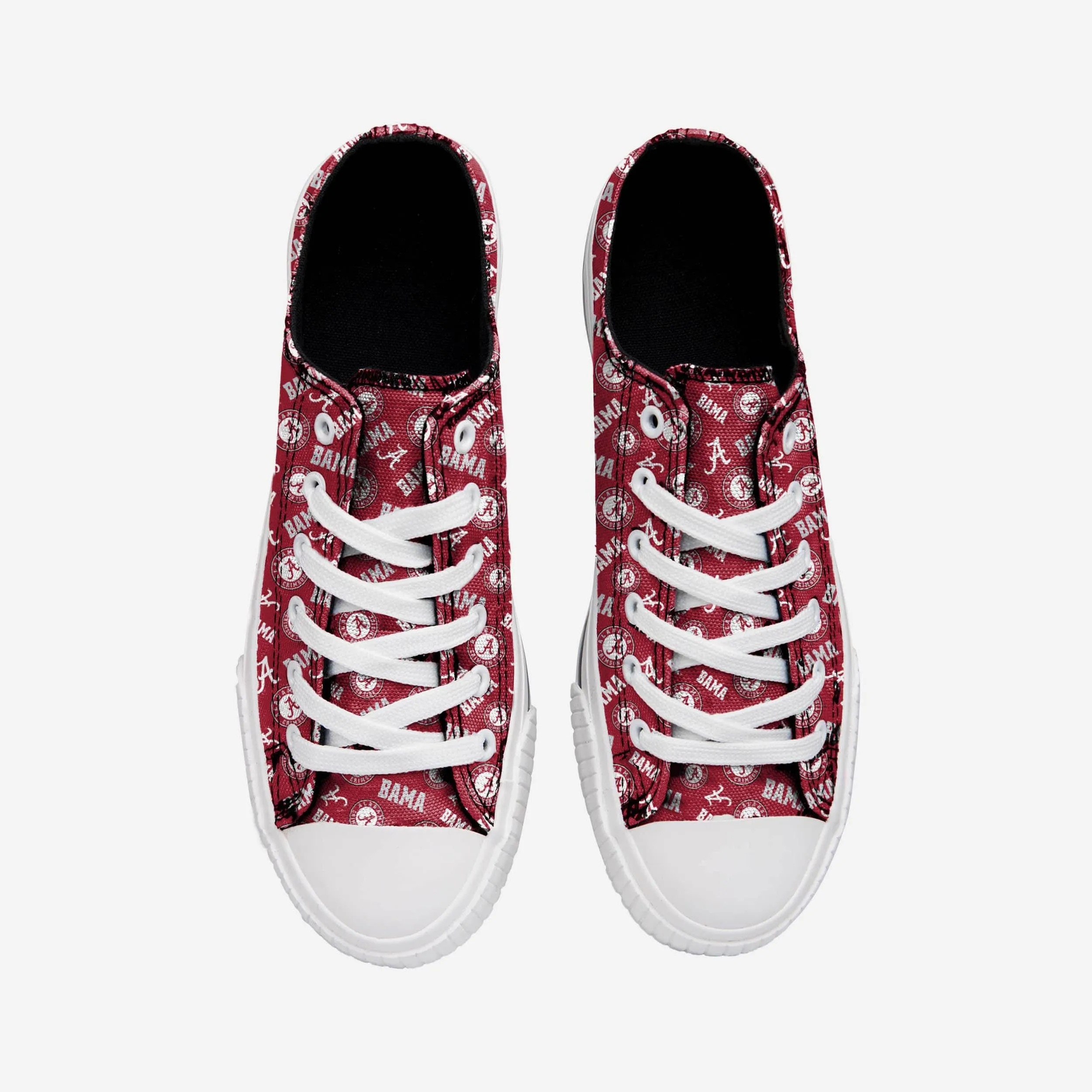 Alabama Crimson Tide Womens Original Low Top Repeat Print Canvas Shoe