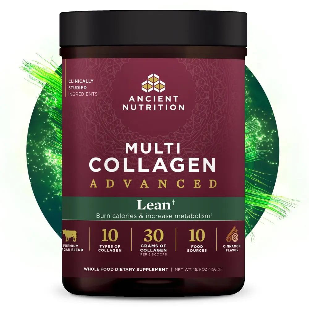 Ancient Nutrition Advanced Lean Collagen Peptides 25 Servings 16 OZ