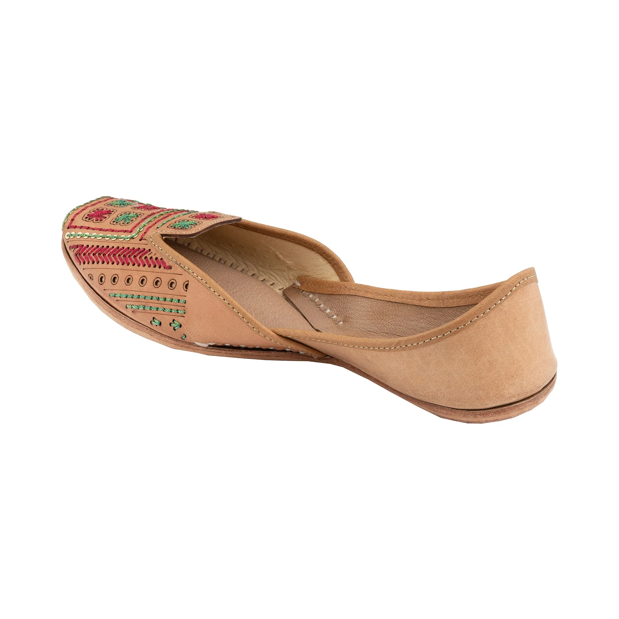 Artsy Beige Women's Kolhapuri Leather Jutti