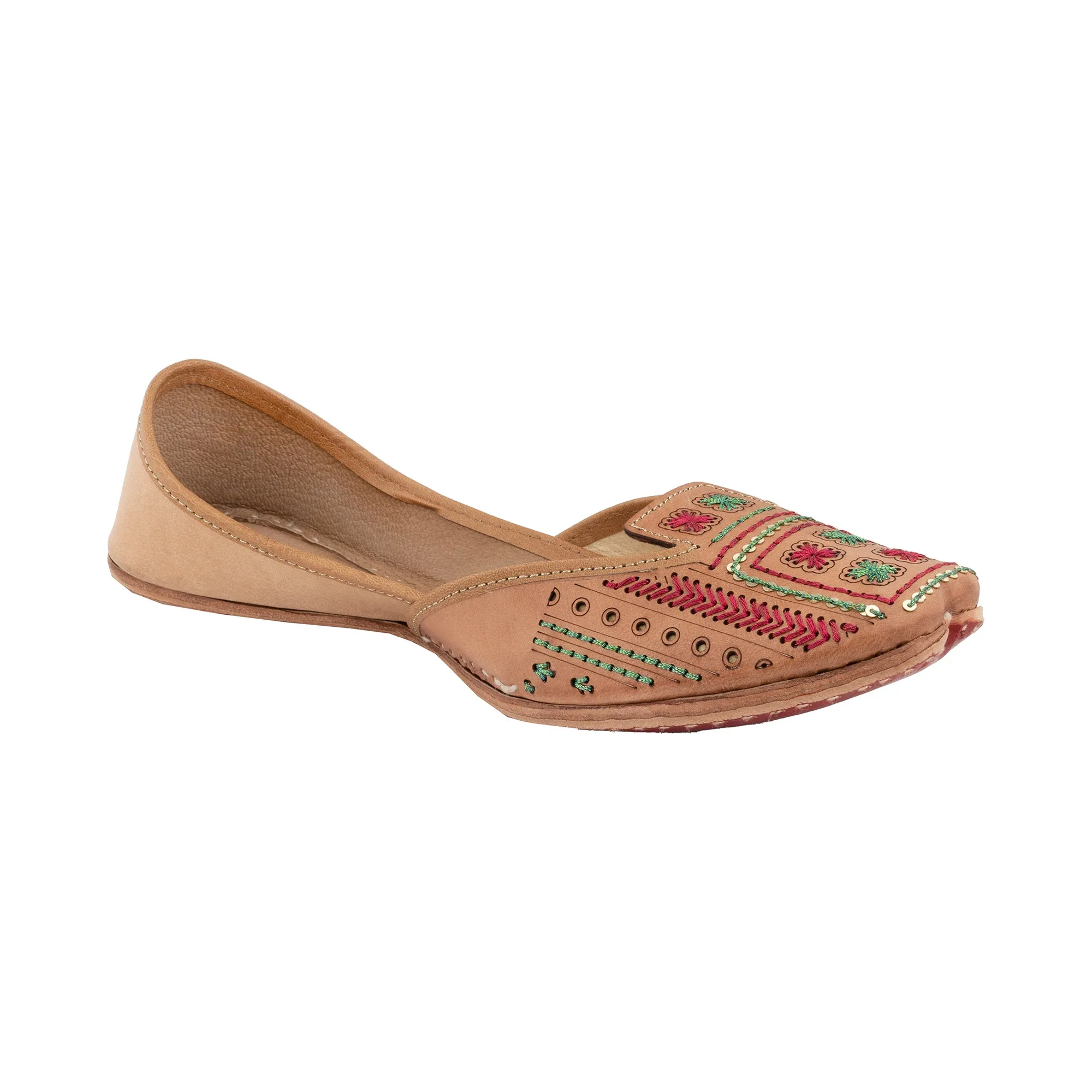 Artsy Beige Women's Kolhapuri Leather Jutti