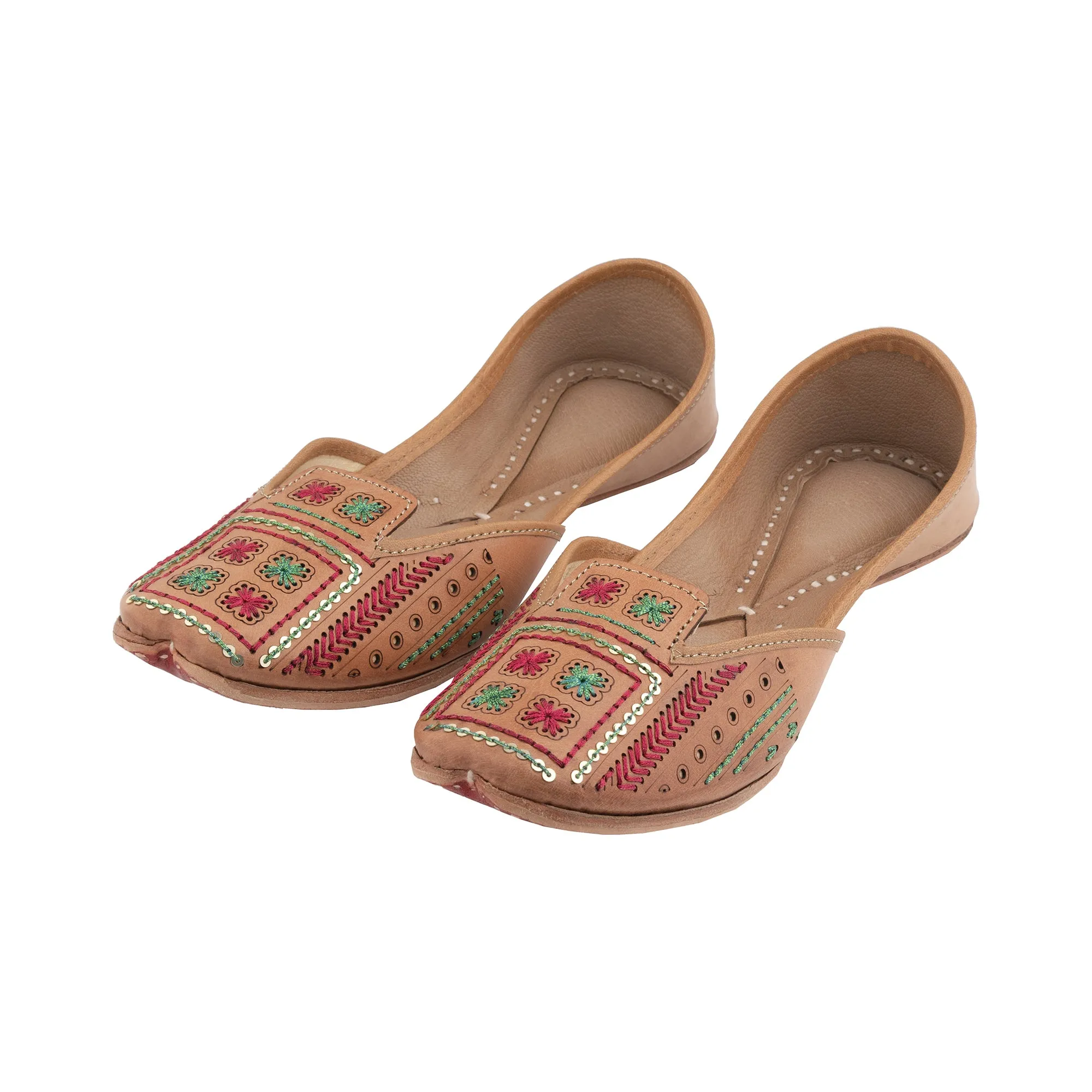 Artsy Beige Women's Kolhapuri Leather Jutti