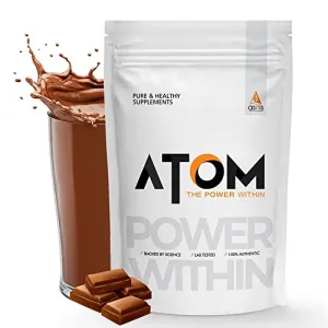 AS-IT-IS ATOM Whey Protein Isolate 2kg | 30g protein, 6.1g BCAA & 13g EAA | Ultra Pure-Fast Acting Protein | Double Rich Chocolate Flavor