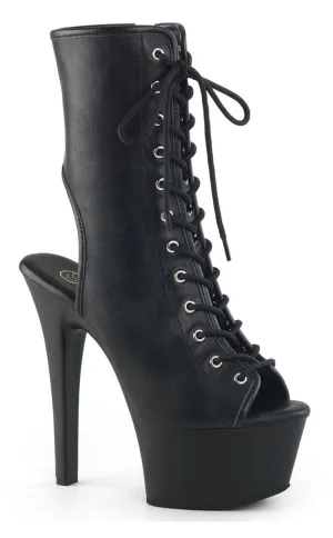 ASPIRE-1016 Black Vegan Leather Ankle Boots