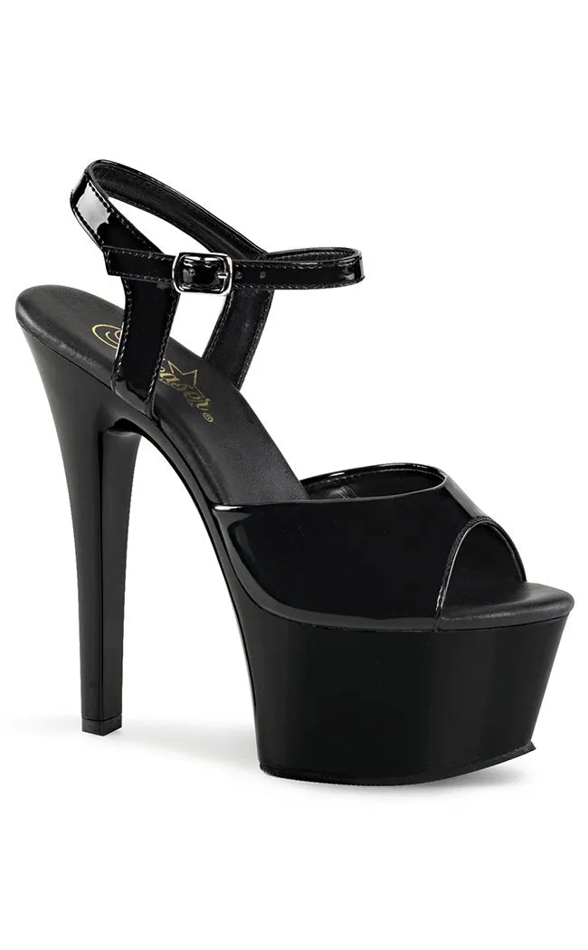 ASPIRE-609 Black Patent Heels