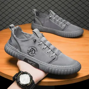 Back to college Men's Vulcanized Shoes Summer Ice Silk Casual Sports Shoes Trend Flat Shoes Korean Plate Shoes New Breathable Walking Shoes