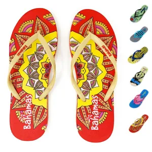 Bahamas Flip Flops Sandals Slippers for Women with Summer Fun Prints