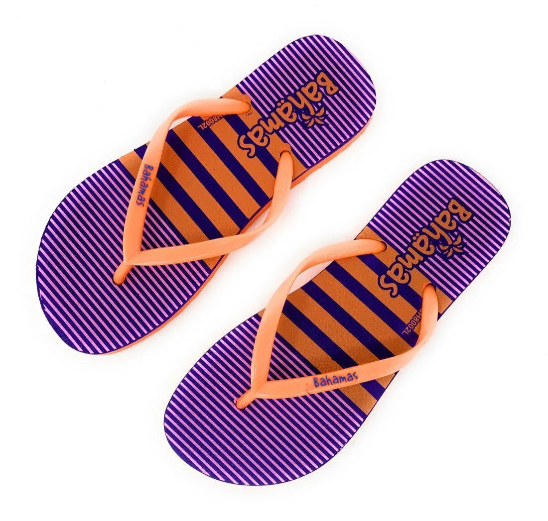 Bahamas Flip Flops Sandals Slippers for Women with Summer Fun Prints