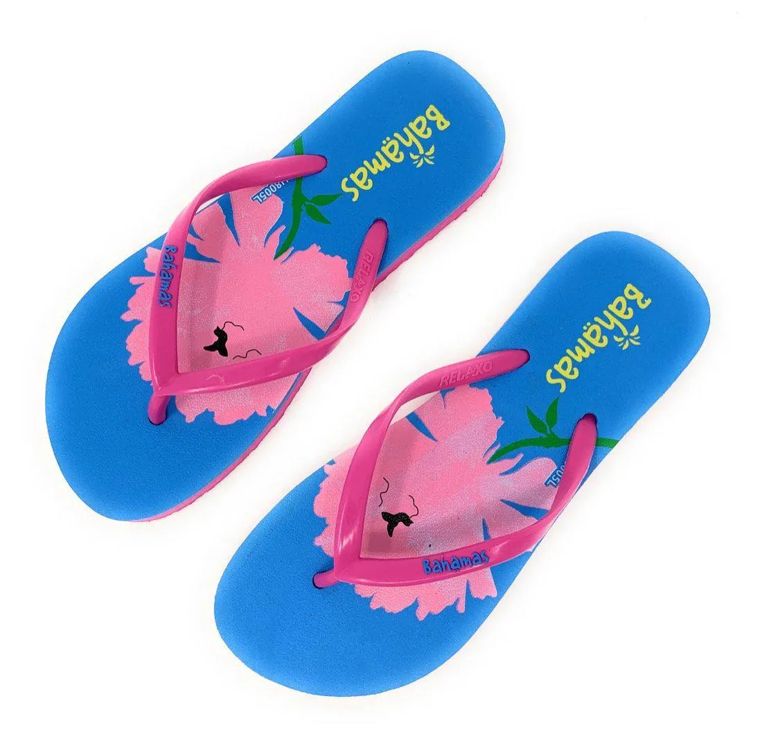 Bahamas Flip Flops Sandals Slippers for Women with Summer Fun Prints