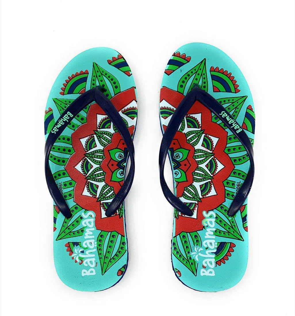 Bahamas Flip Flops Sandals Slippers for Women with Summer Fun Prints