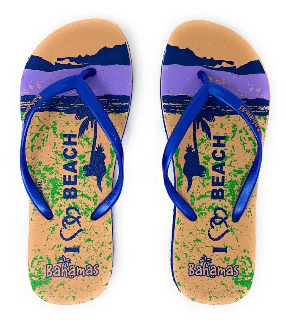 Bahamas Flip Flops Sandals Slippers for Women with Summer Fun Prints