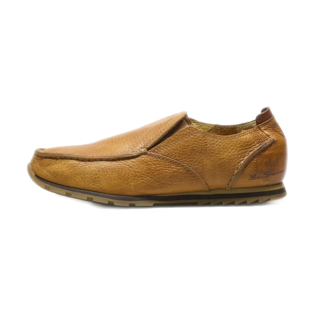 Ben Sherman Formal Slip Ons Leather Brown Colour For Men