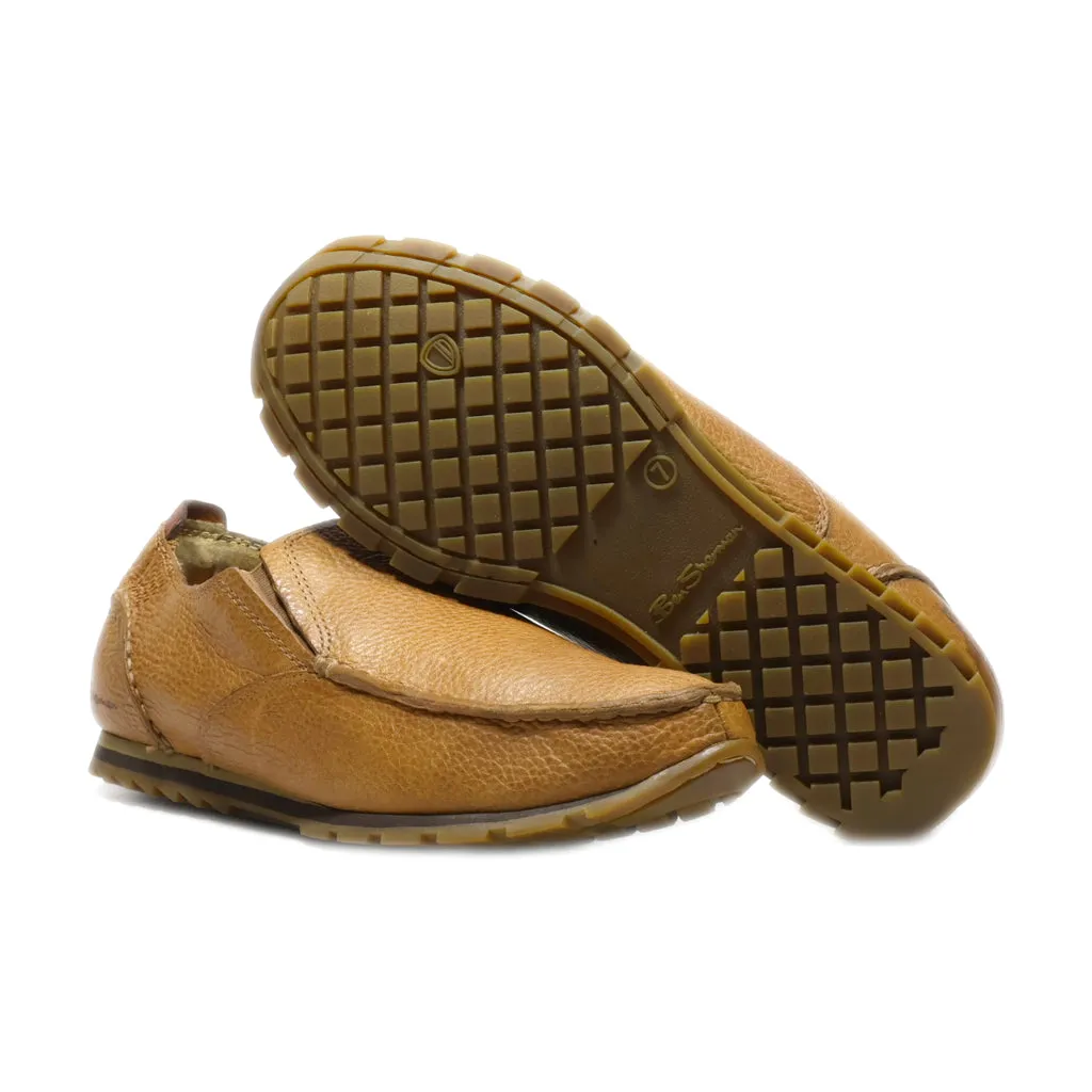 Ben Sherman Formal Slip Ons Leather Brown Colour For Men