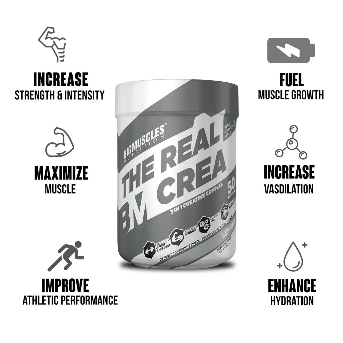 Bigmuscles Nutrition The Real Crea [100g, Lemony]