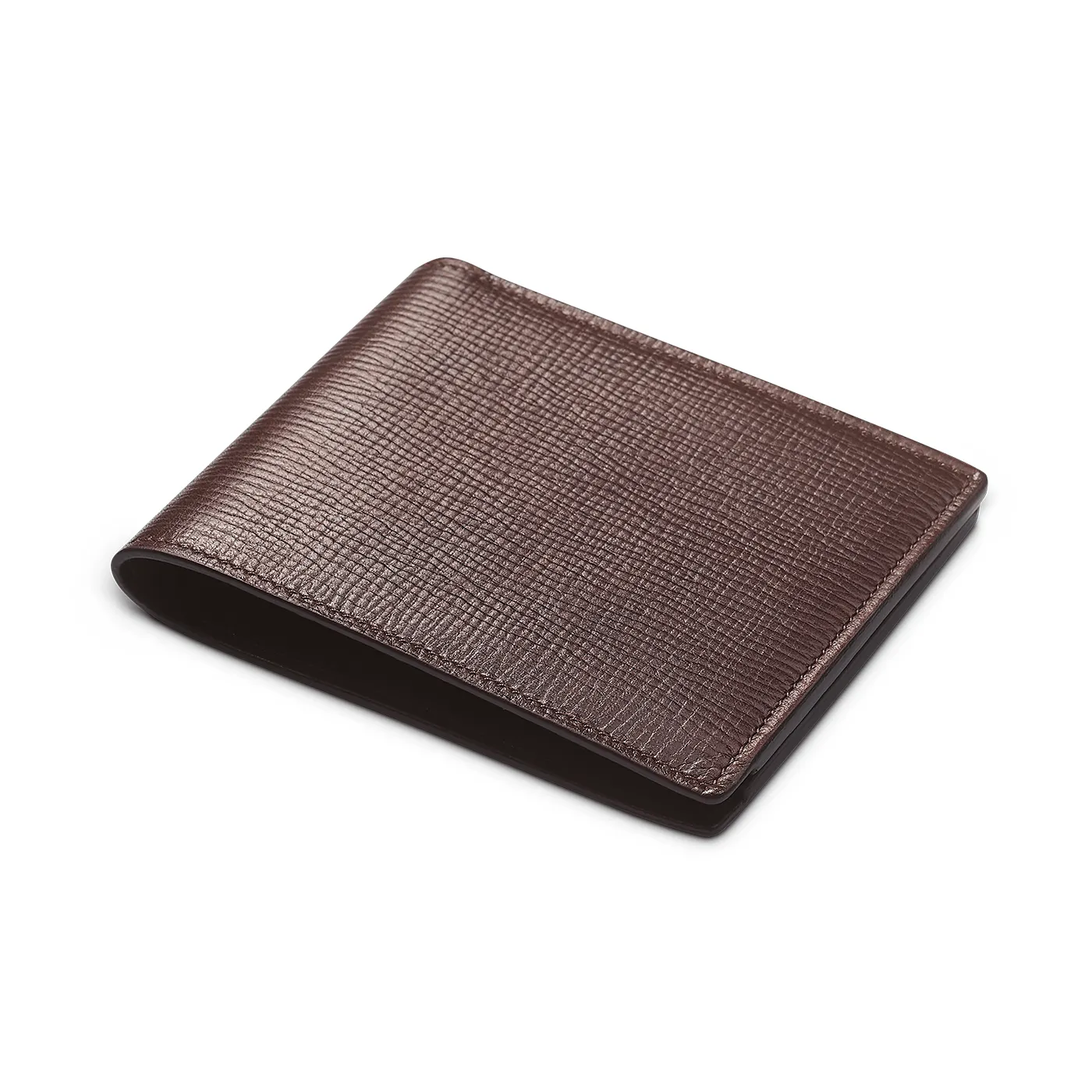 Billfold Wallet Dark Brown Willow Grain