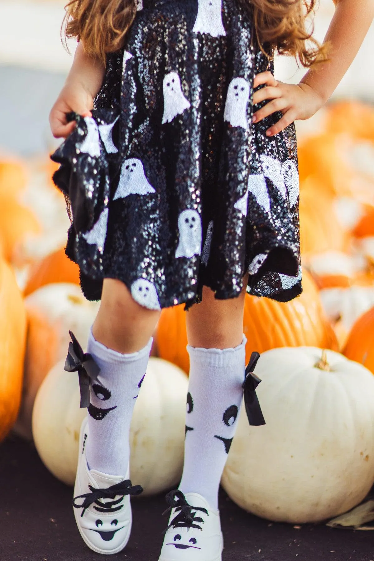 Black Sequin Ghost Dress