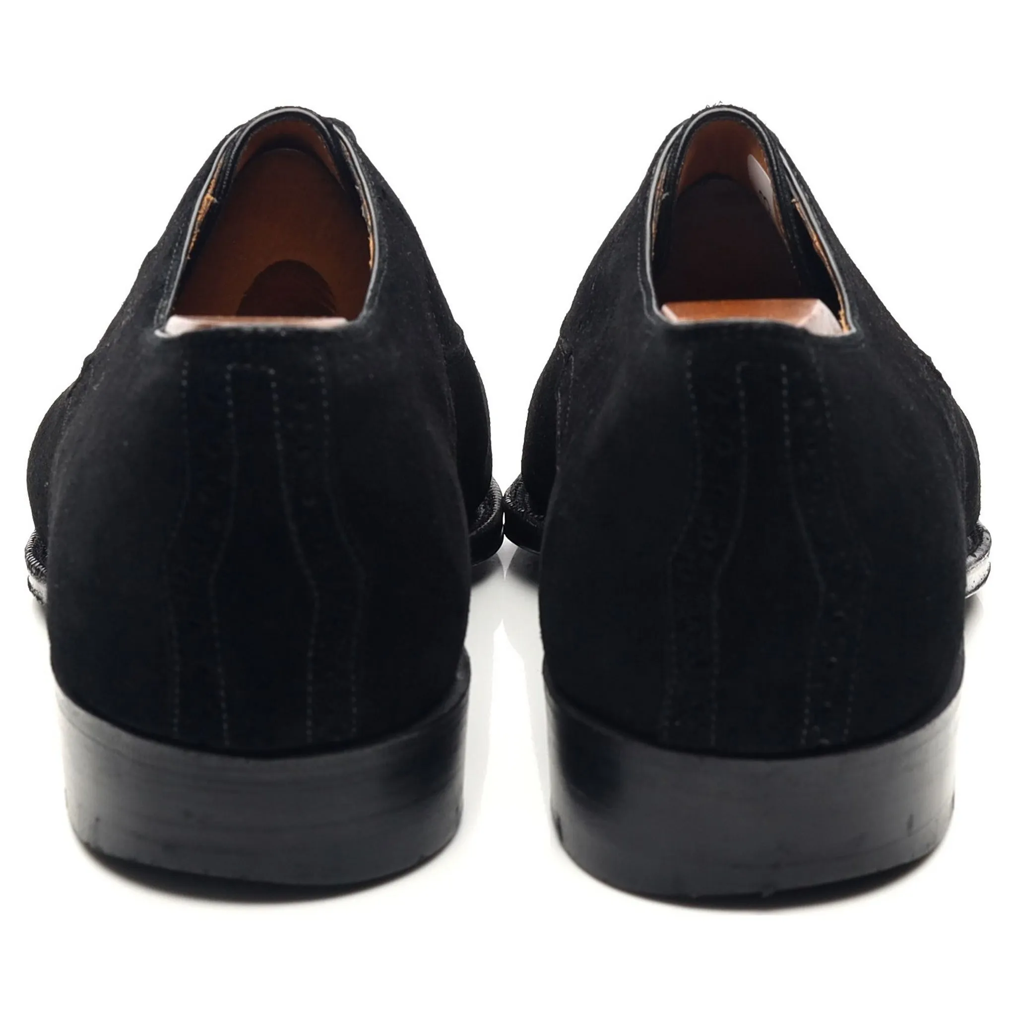 Black Suede Oxford Semi Brogues UK 6.5 E