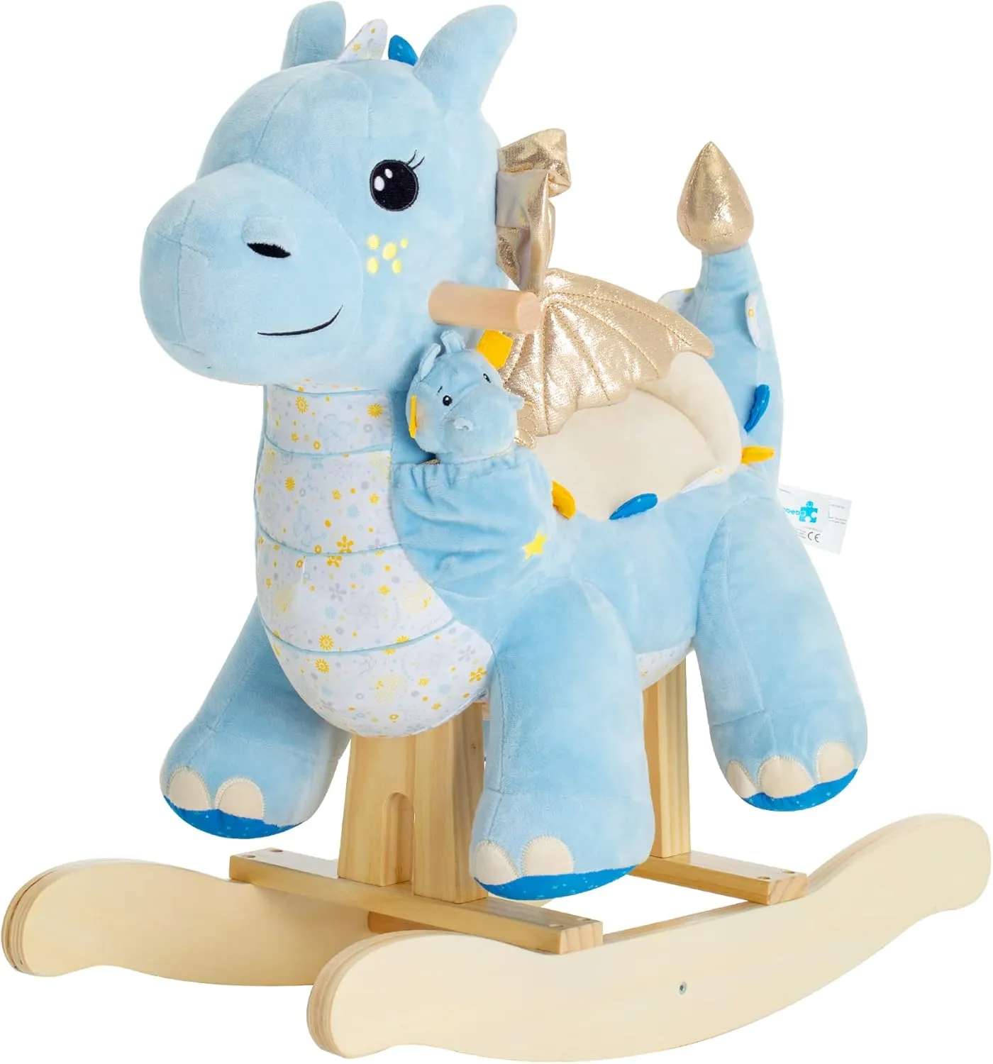 Blue Dragon Rocking Horse for Toddlers 12 Months  Plush Stuffed Toy