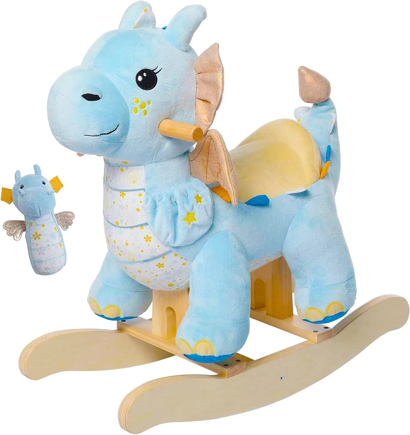 Blue Dragon Rocking Horse for Toddlers 12 Months  Plush Stuffed Toy