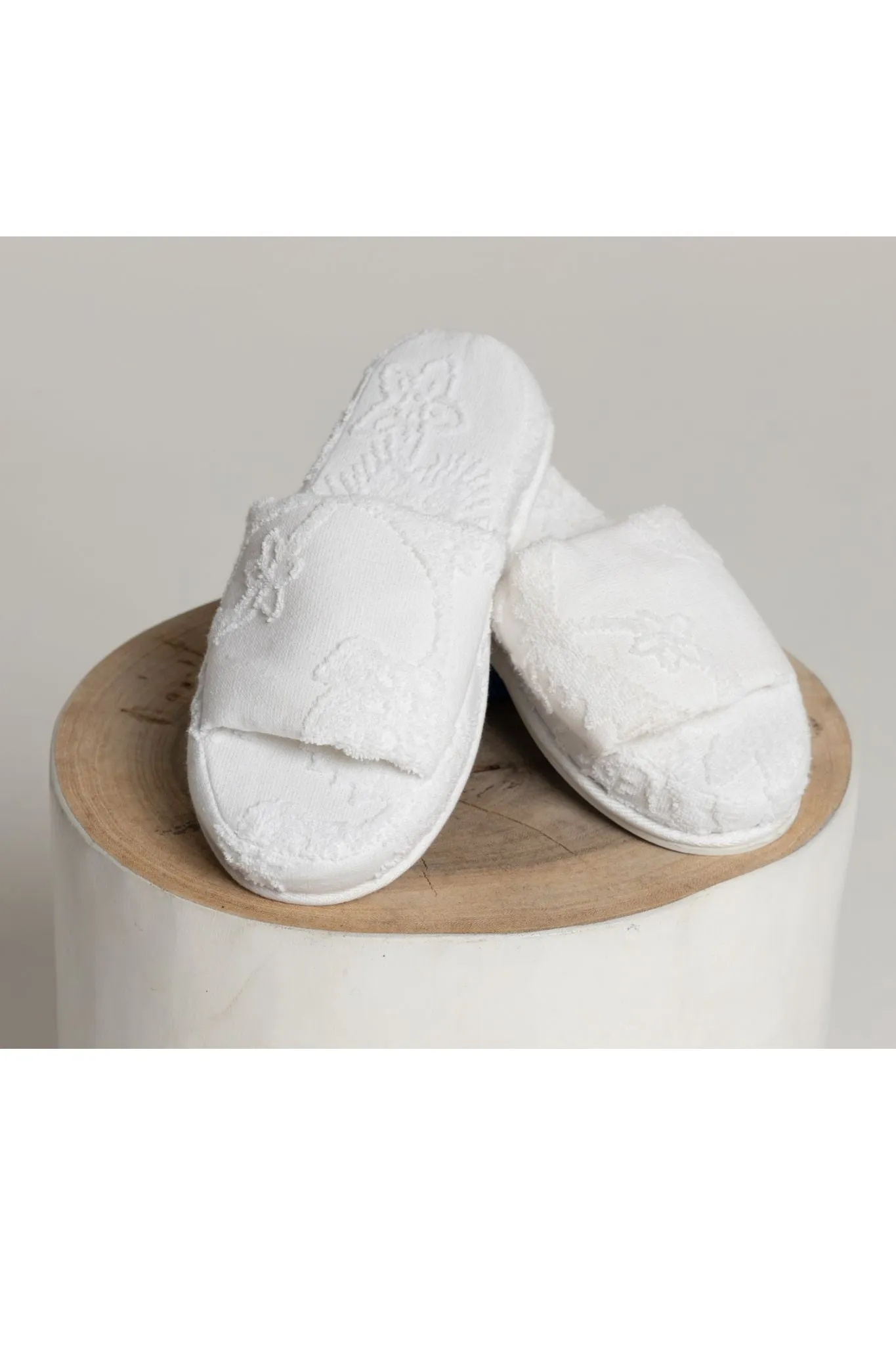 Bondi Towelling Slippers - White