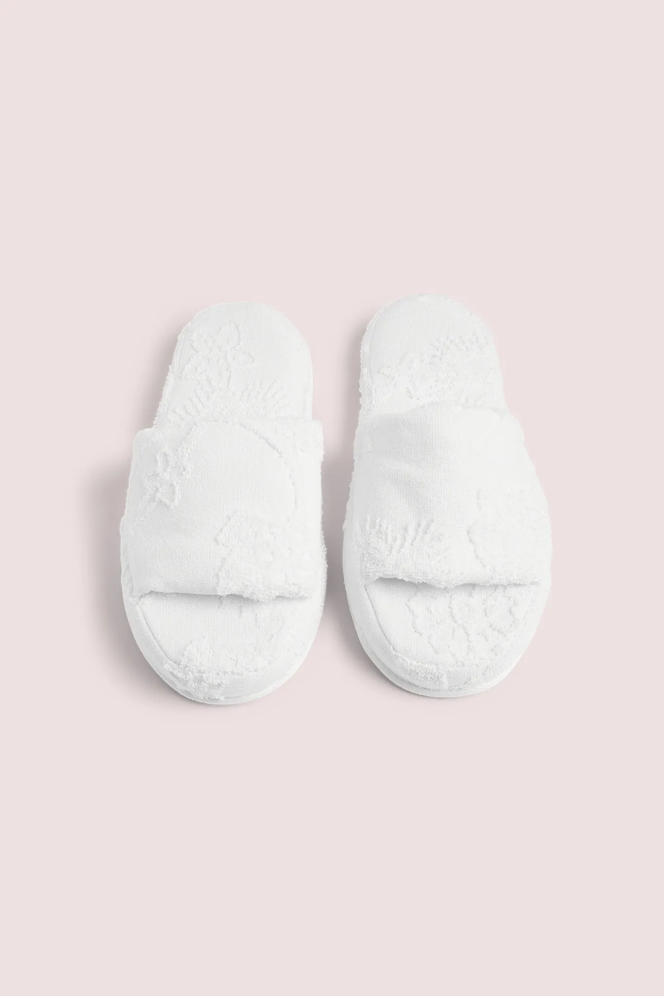 Bondi Towelling Slippers - White