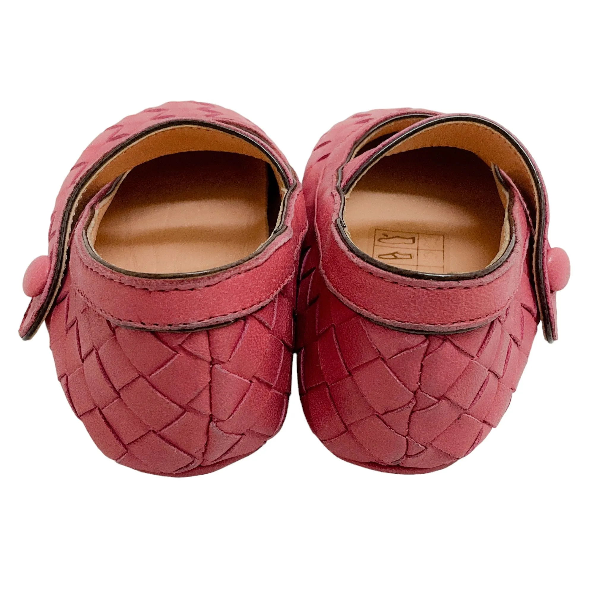 Bottega Veneta Pink Intrecciato Baby Shoes