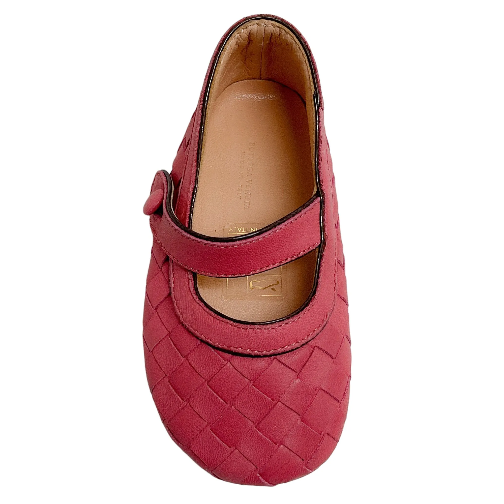 Bottega Veneta Pink Intrecciato Baby Shoes