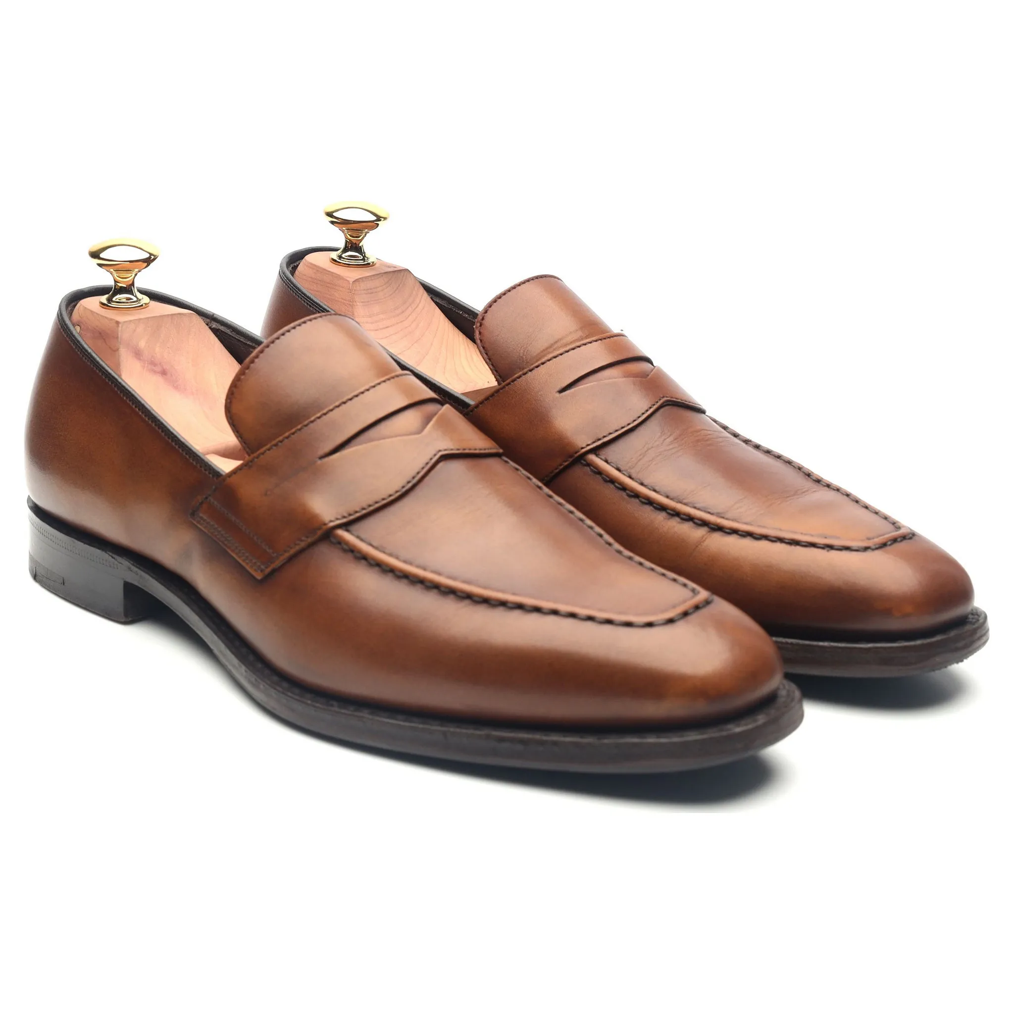 'Bray' Brown Leather Loafers UK 6 F