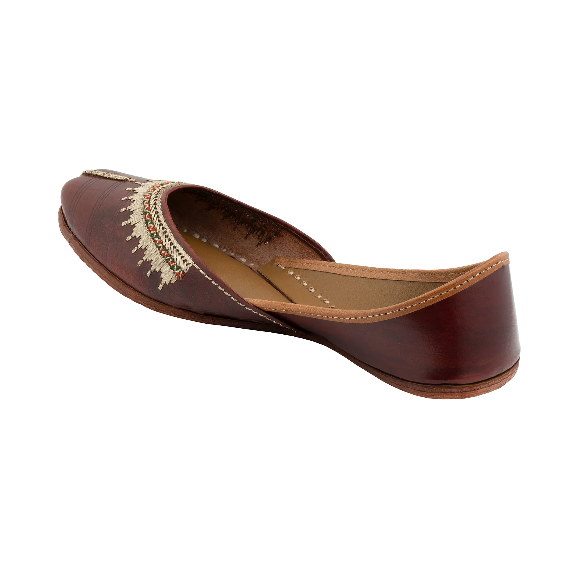 Brown Regal Women's Kolhapuri Leather Jutti