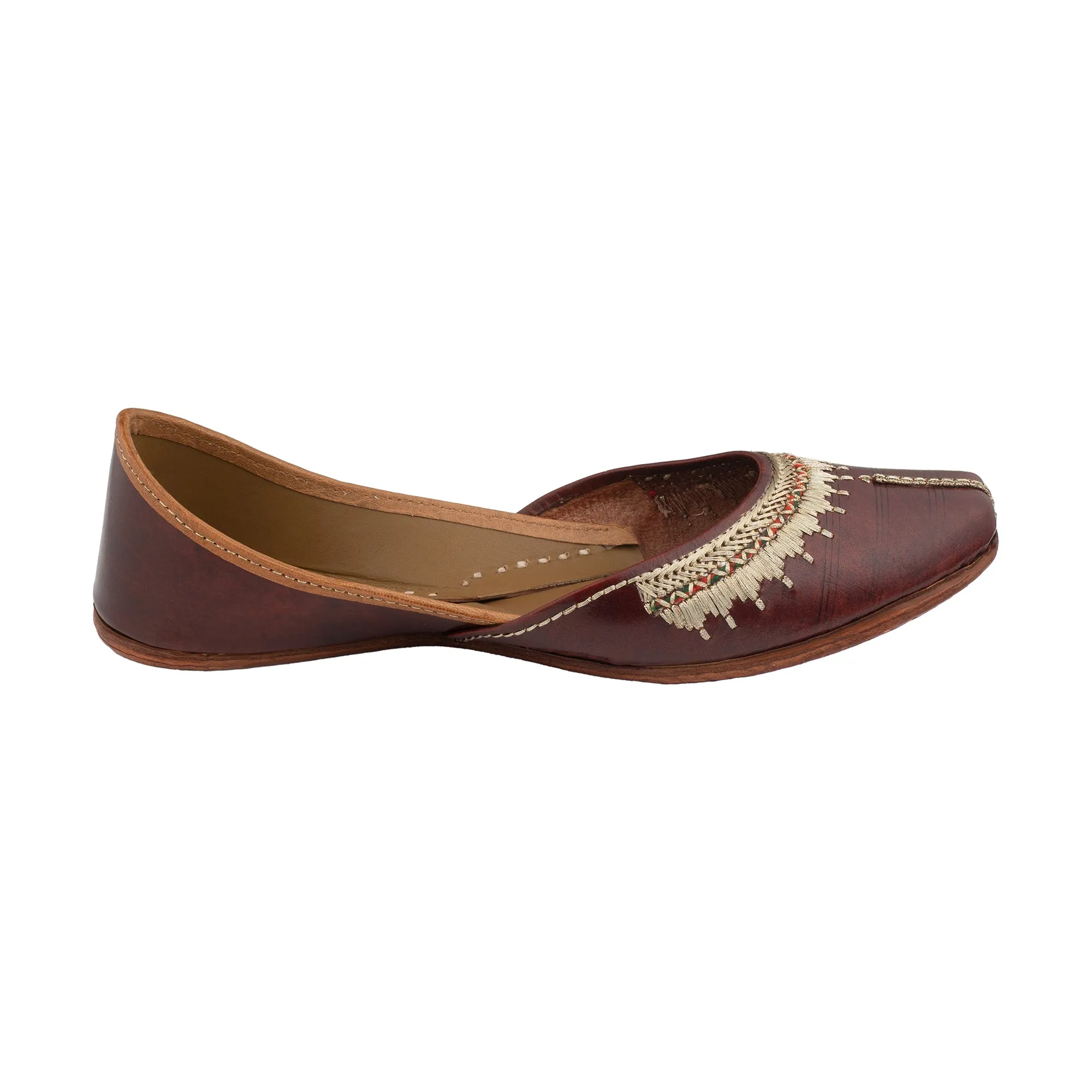 Brown Regal Women's Kolhapuri Leather Jutti