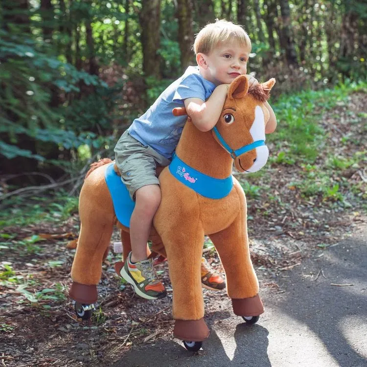 Brown Ride-On Horse - Ages 3-5