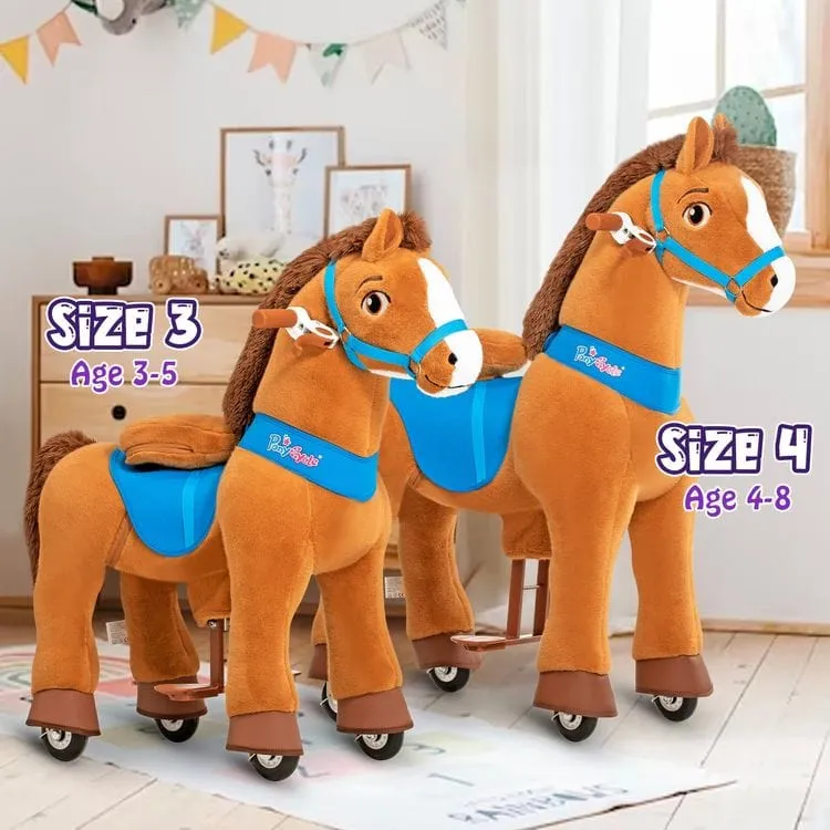 Brown Ride-On Horse - Ages 3-5