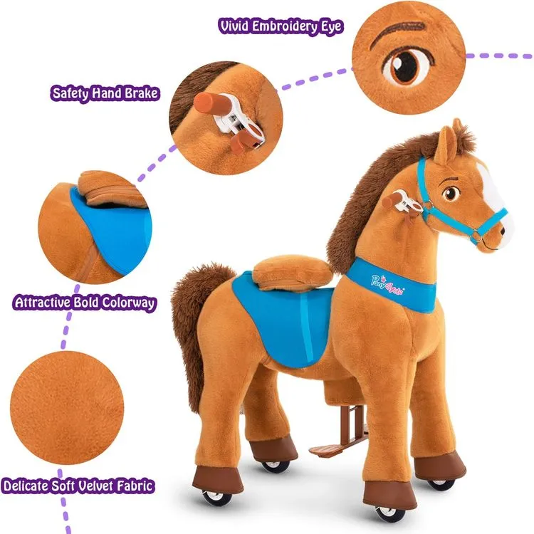 Brown Ride-On Horse - Ages 4-9