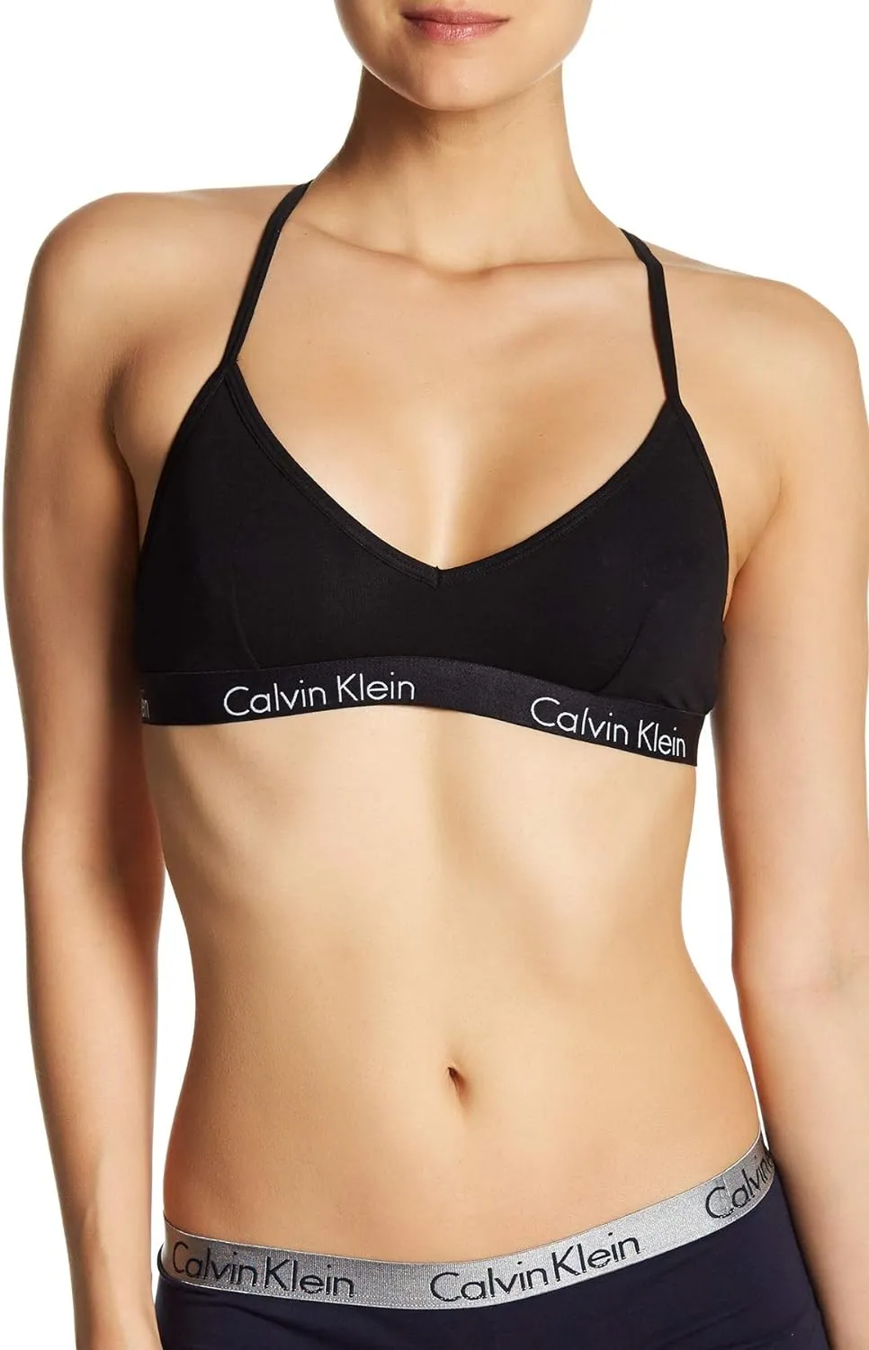 Calvin Klein Women's Motive Cotton Lightly Lined Bralette