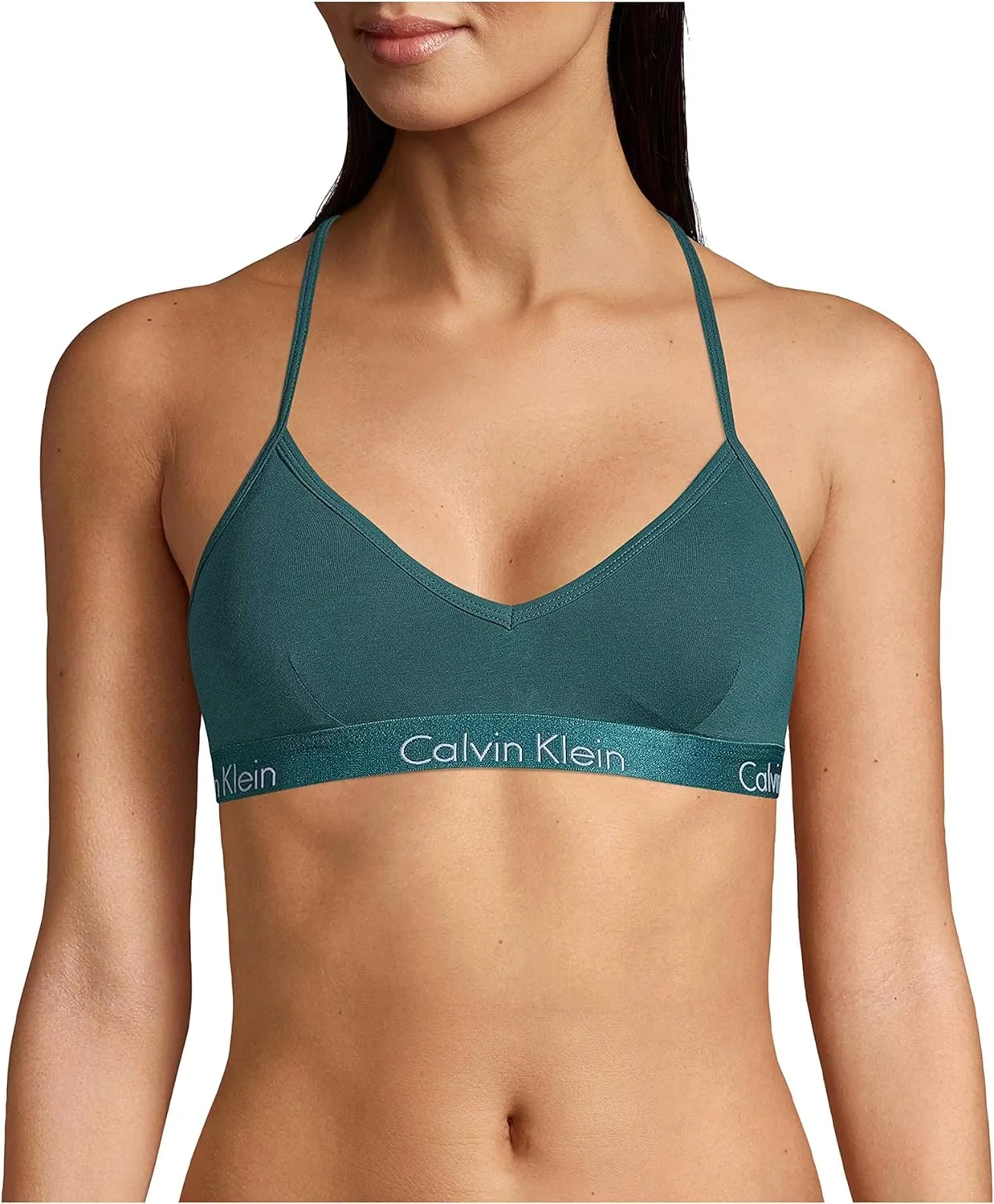 Calvin Klein Women's Motive Cotton Lightly Lined Bralette