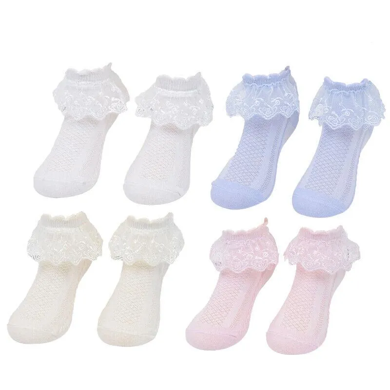 Chic Lace-Trimmed Princess Short Socks