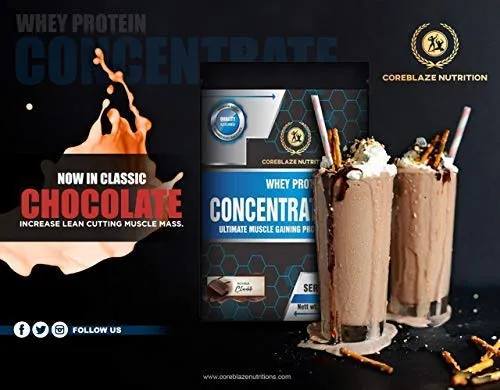 Coreblaze Nutrition Best Effective Whey Protein Concentrate 80%,24g Protein,5.5g BCAA.4g Glutamine (5 KG CONCENTRATE)